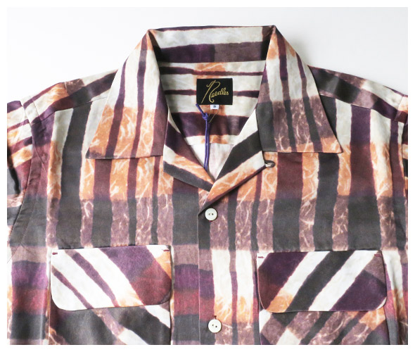 NEEDLES - Cut Off Bottom Classic Shirt - R/C Sateen Print ニードルズ  カットオフボタンクラシックシャツ