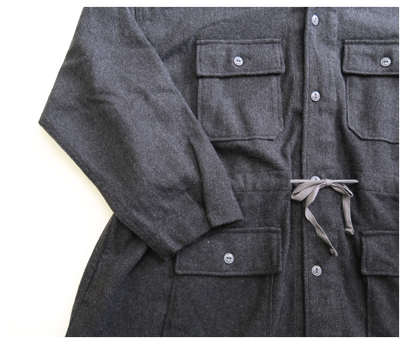 Engineered Garments - Cagoule Dress - Solid Flannel エンジニアドガーメンツ カグールドレス