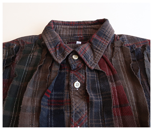 REBUILD by Needles - Flannel Shirt -> Over Dye リビルドバイ