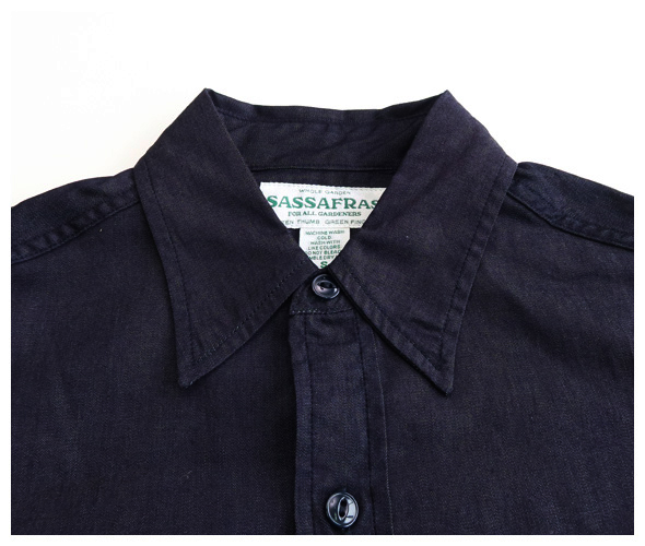 SASSAFRAS - Diggin Shirt 1/2 - 5.5oz Denim ササフラス ディギンシャツ 5.5オンスデニム